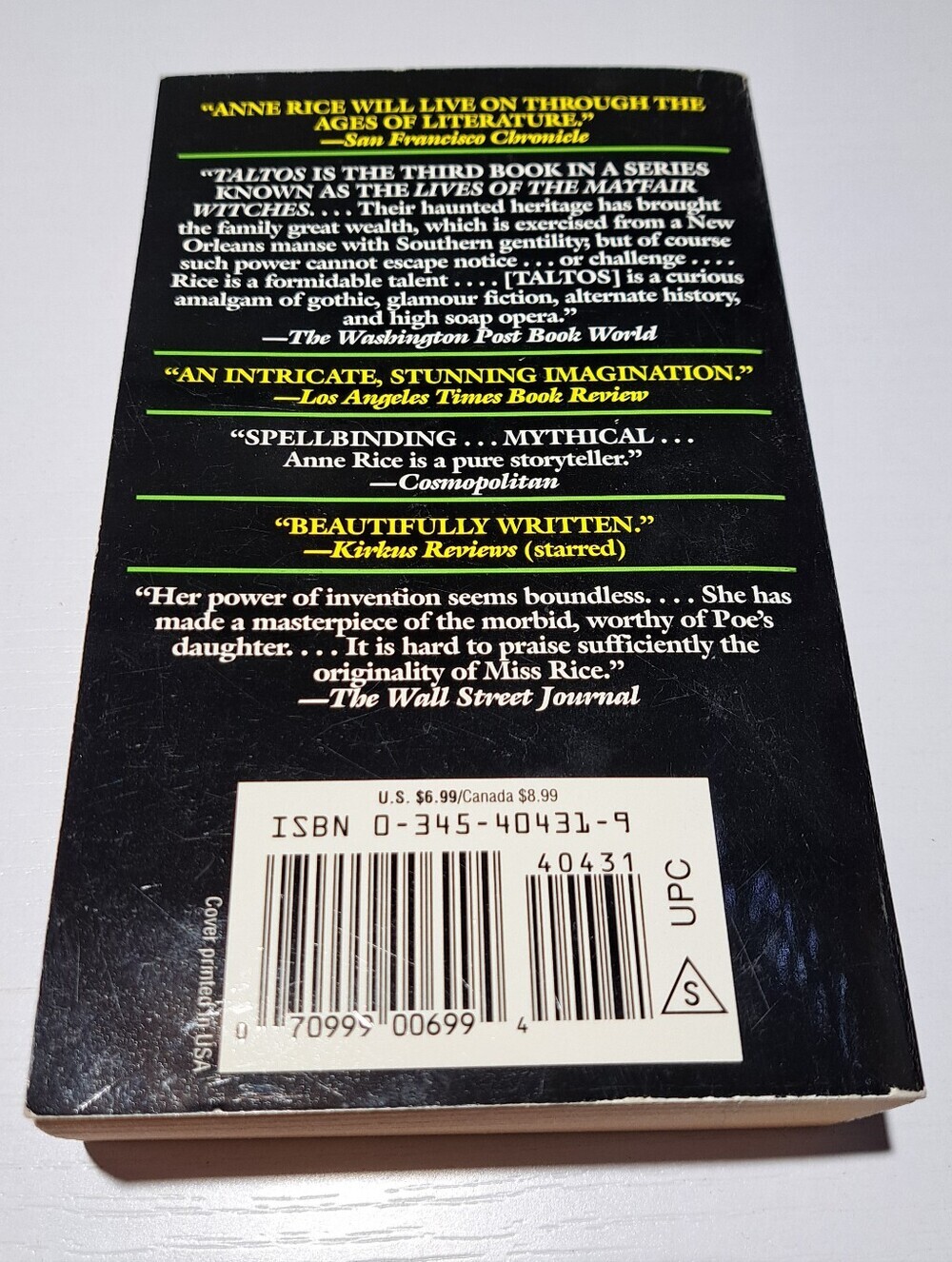 Anne Rice Taltos Paperback Book - Picture 5 of 7